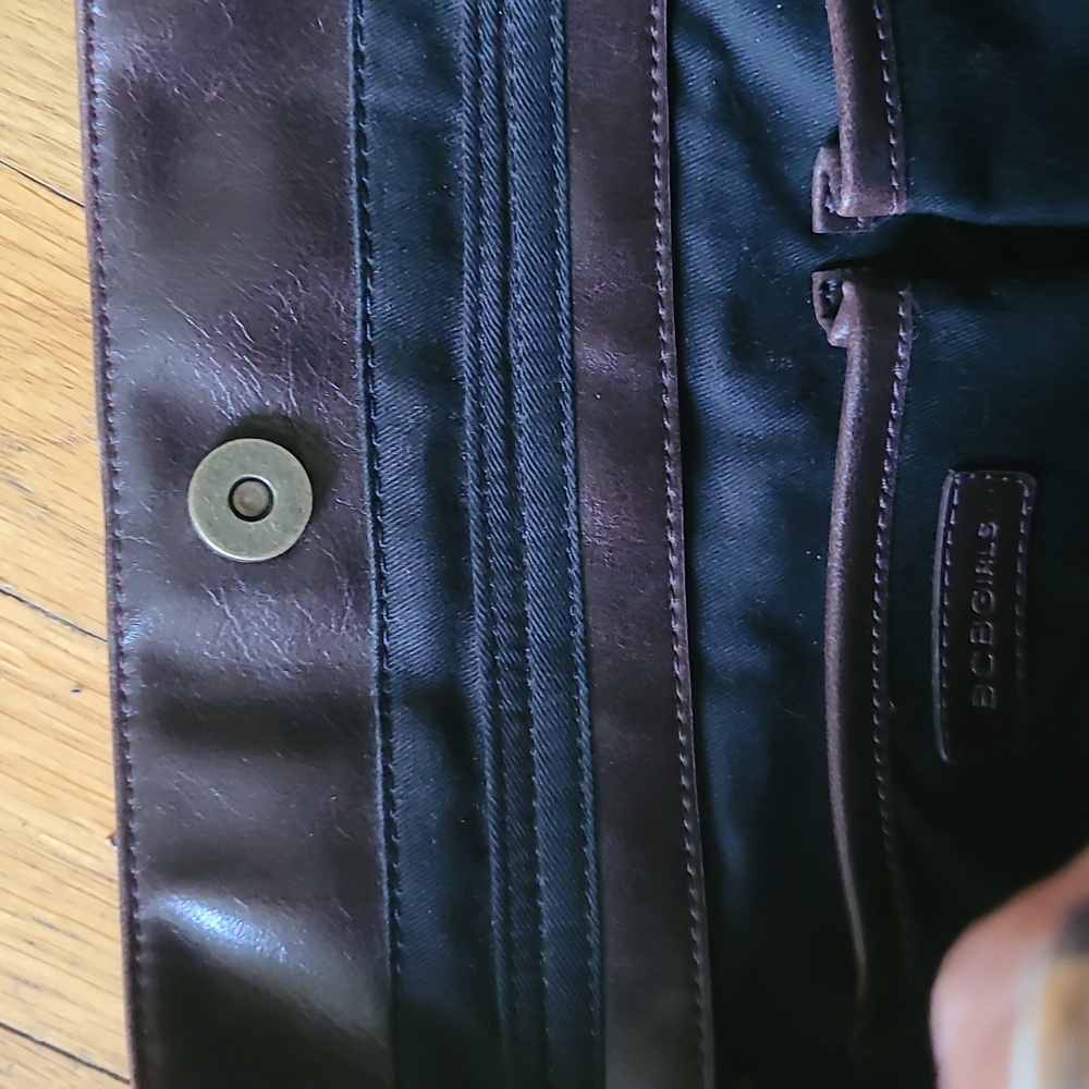 Brown Studded Leather Tote Bag - Picture 2 of 3